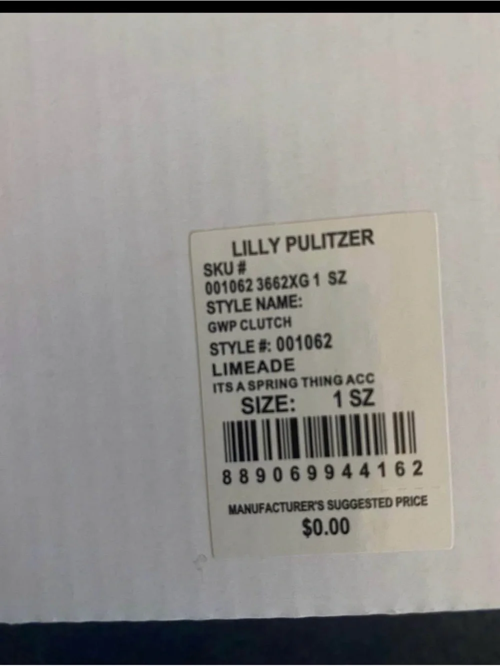 BNWT Lilly Pulitzer Hardshell Clutch In Limeade It's A Spring Thing...